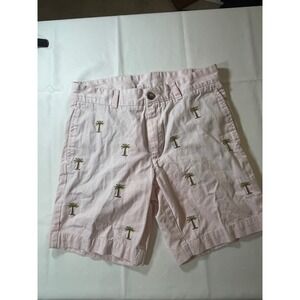 Vintage 1946 Palm Tree Embroidered Shorts Casual Pink Cotton Mens Size?